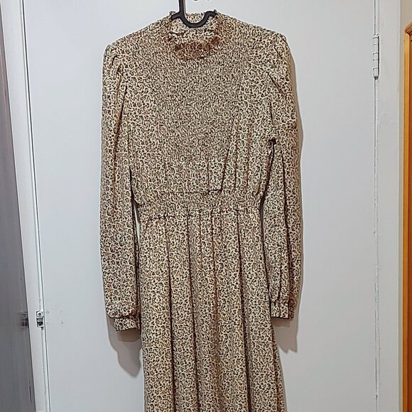 Long sleeves midi floral dress - Picture 1 of 5